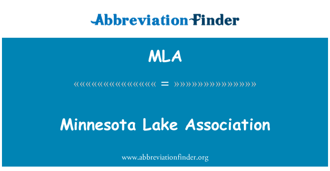 MLA: Minnesota jezero udruga