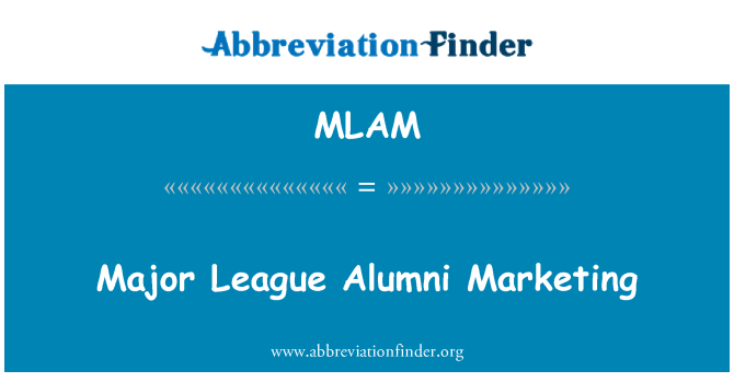 MLAM: Major League Alumni markedsføring