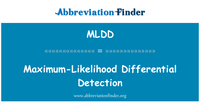 MLDD: זיהוי ההפרש המרבי-הסבירות