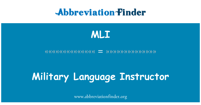 MLI: Lenguaje militar Instructor