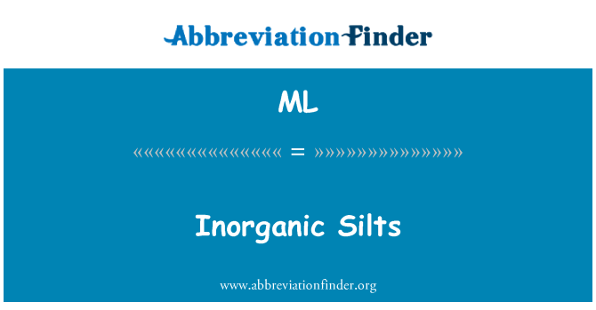 ML: Uorganiske Silts