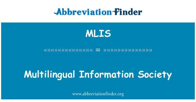 MLIS: Sosyete Multilingual enfòmasyon