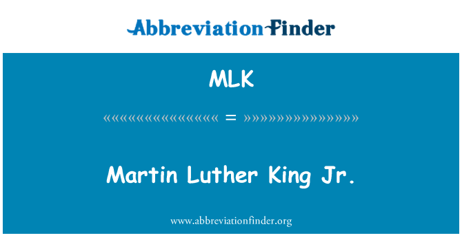 MLK: Martin Luther wa Jr.
