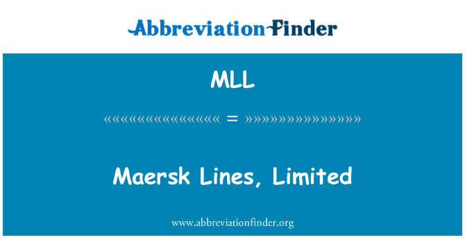 MLL: Maersk Lignes, Limitée