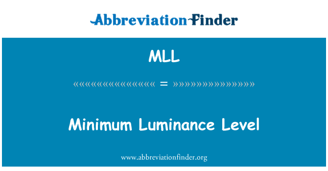 MLL: 最小亮度級別