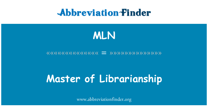 MLN: Mèt de Librarianship