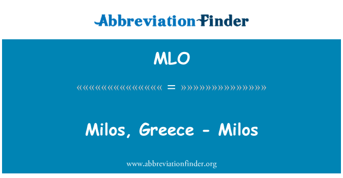 MLO: Milos, Grecia - Milos