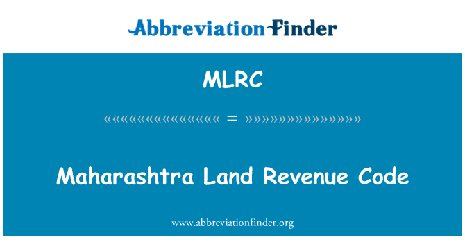 MLRC: Terra di Maharashtra entrate codice