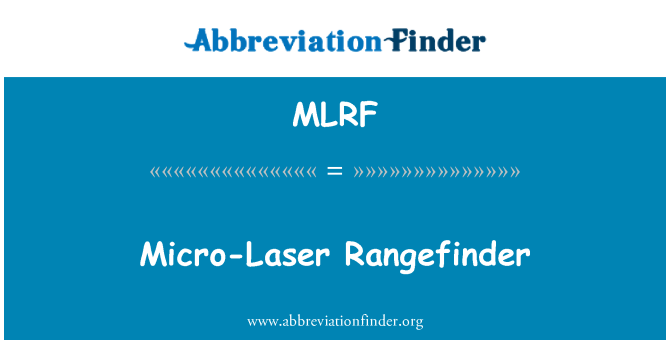 MLRF: Mikro-Laser-etäisyysmittari