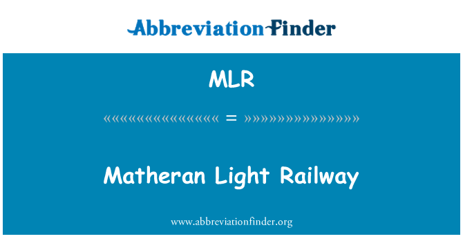 MLR: Matheran E14