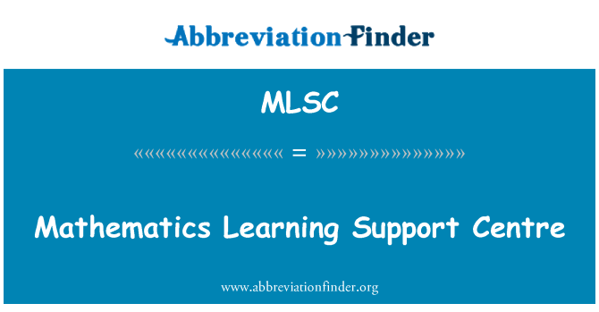 MLSC: Center za pomoč učenju matematike