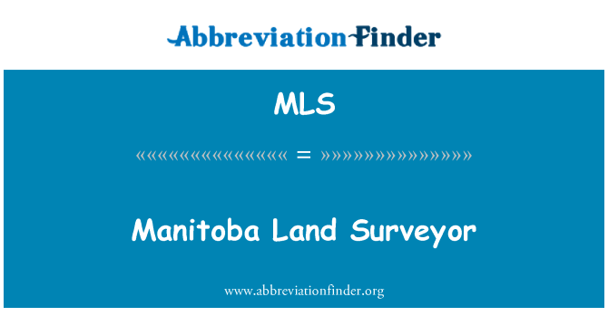 MLS: Manitoba žemės matininkas