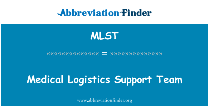 MLST: Medicinske logistične podporne skupine