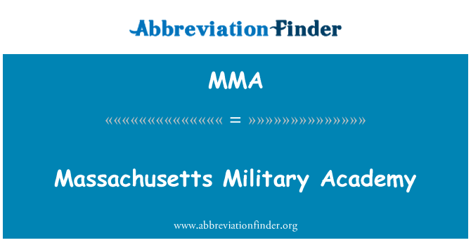 MMA: Massachusetts vojaški akademiji