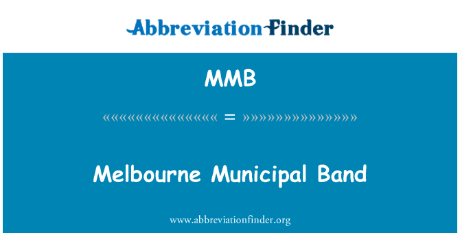 MMB: Melbourne Municipal bänd