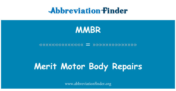 MMBR: Merit Motor keha remont