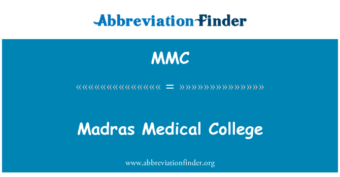 MMC: Madras medikal Inivèsite
