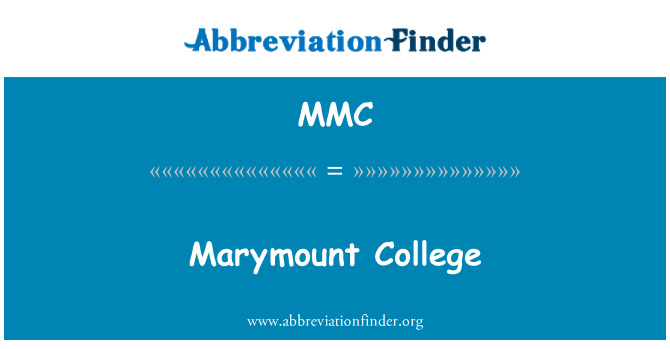 MMC: Marymount College