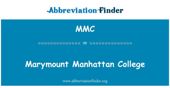 MMC: Marymount Manhattan College