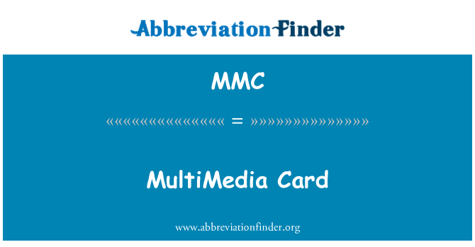 MMC: 멀티미디어 카드