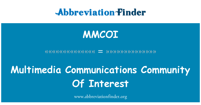 MMCOI: Мультимедийных сообщений сообщество по интересам