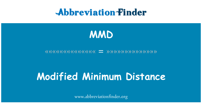 MMD: Distancia mínima modificado