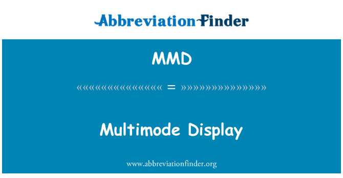 MMD: Multimod görüntüleme