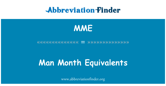 MME: Mann måned ekvivalenter