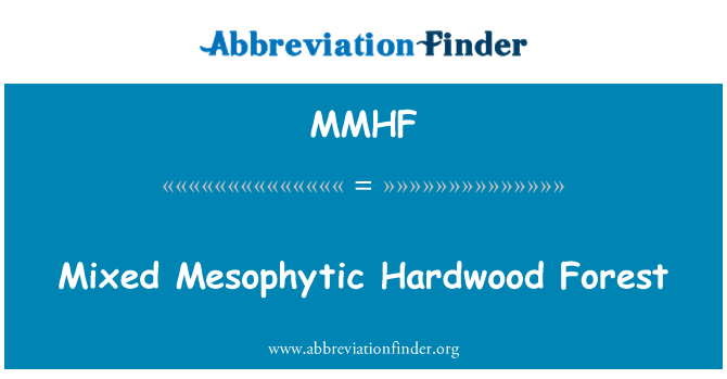 MMHF: Mesophytic puidust segamets