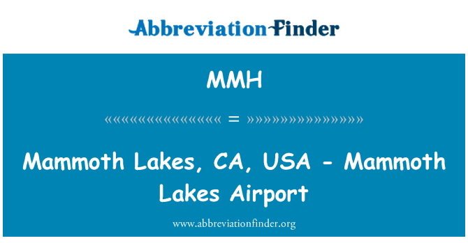 MMH: Mammoth Lakes, CA, USA - Mammoth Lakes Lotnisko