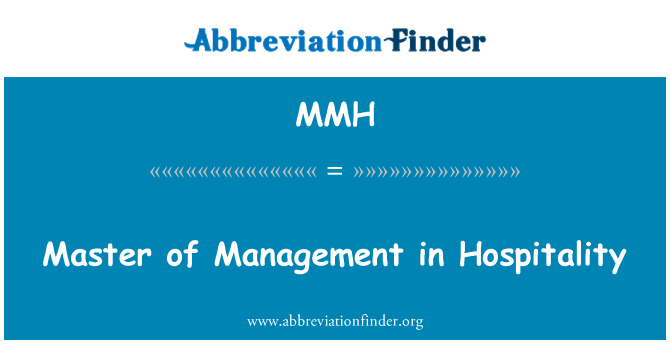 MMH: ホスピタリティ経営修士号