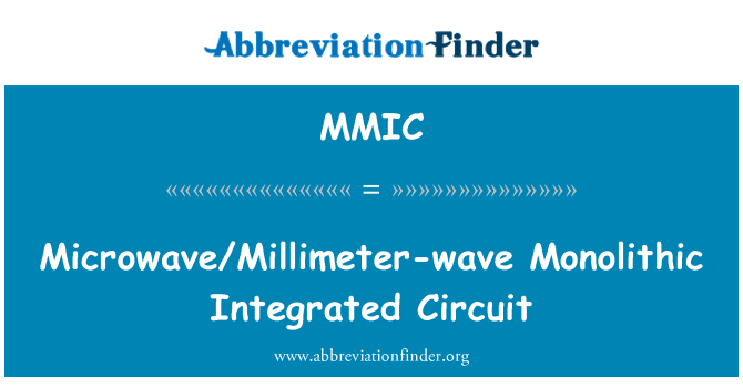 MMIC: Circuito integrato monolitico a microonde/Millimeter-wave