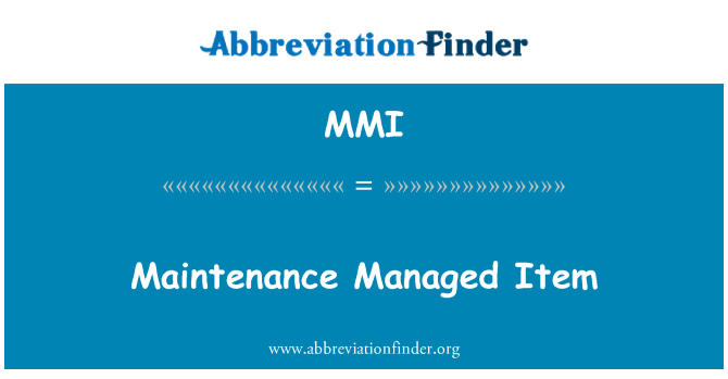 MMI: Manteniment aconseguit element