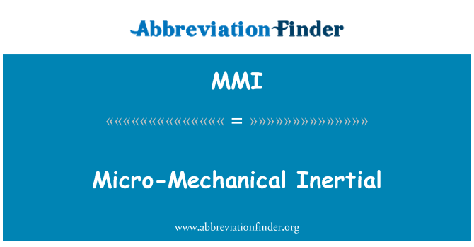 MMI: Mikro mechaniczne inercyjne