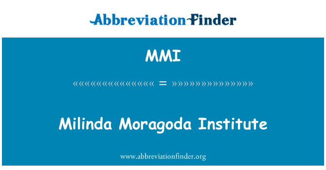 MMI: Enstiti Moragoda Milinda