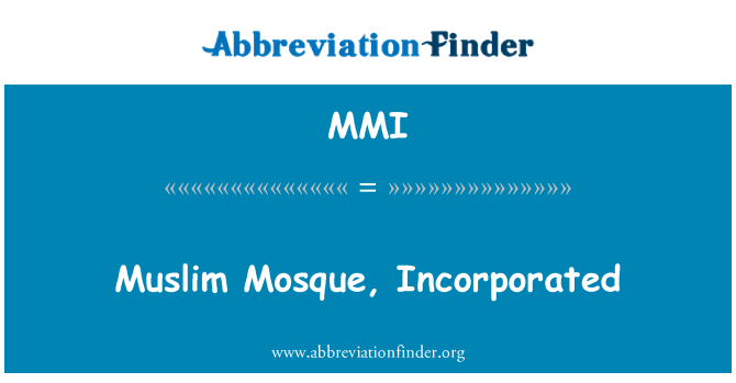 MMI: Nhà thờ Hồi giáo Hồi giáo, kết hợp