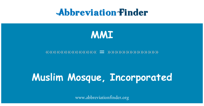 MMI: Muslim masjid, dimasukkan