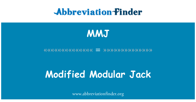 MMJ: Modifisert modulær Jack