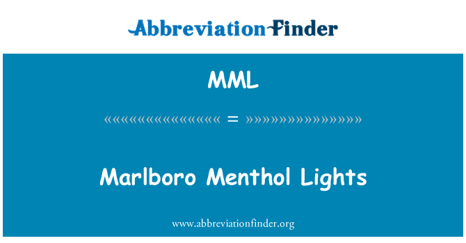 MML: Marlboro mentol ışıklar