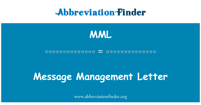 MML: Meldingen Management brev