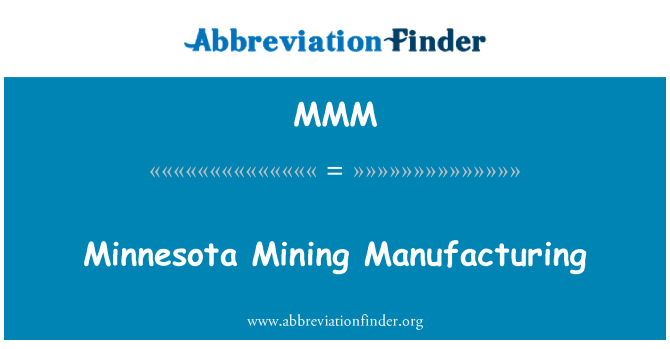 MMM: Minnesota madencilik imalat