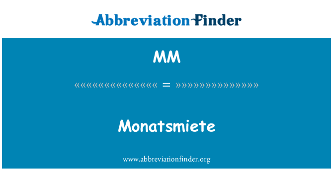 MM: Monatsmiete