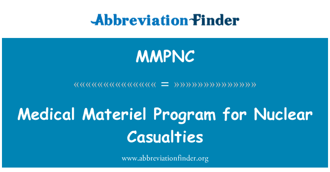 MMPNC: Medical Materiel Program for Nuclear Casualties