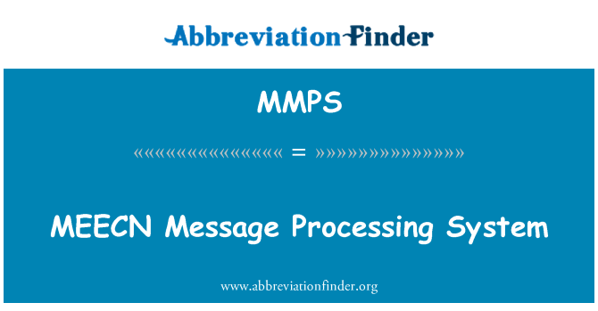 MMPS: MEECN berichtverwerking systeem