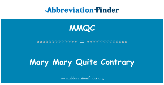MMQC: Mary Mary docela naopak