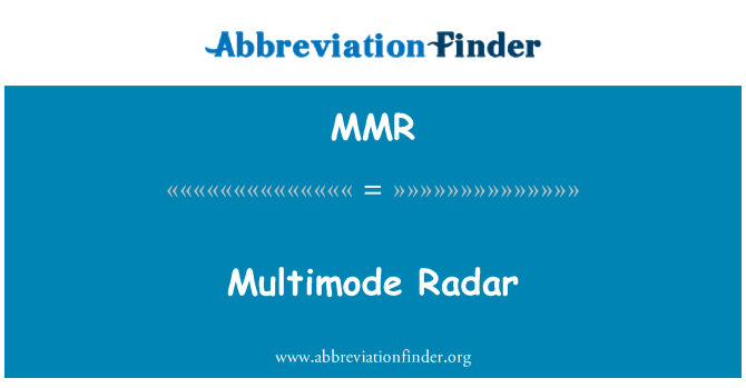 MMR: Vairākrežīmu radara