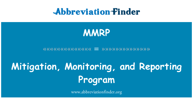 MMRP: Mitigatie, Monitoring en rapportage programma