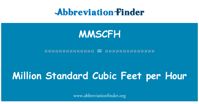 MMSCFH: Million Standard Cubic Feet per Hour