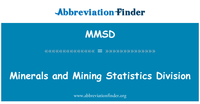 MMSD: Minerály a statistiky divize těžba