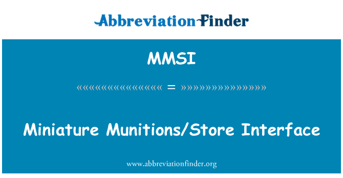 MMSI: Interfaccia munizioni/Store in miniatura